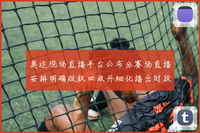 奥运现场直播平台公布分赛场直播安排明确版权回放并细化播出时段